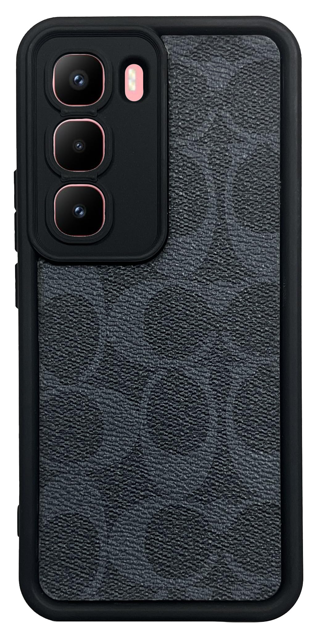 Xpress Back Cover Soft Silicon TPU With Leather Sticker and Camera Protection Case For Infinix Hot 60 Pro Plus (Hot 60 Pro+) Anti-Shock Cover (Black1)