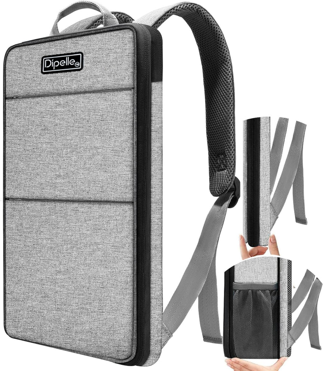 Dipelle™ Slim Expandable Laptop Backpack | Water-Resistant Travel & School Bag | Fits MacBook Air/Pro 13-16.2 Dell, HP, Lenovo & Most 13-15.5 Notebooks | Stylish for Work & Commute
