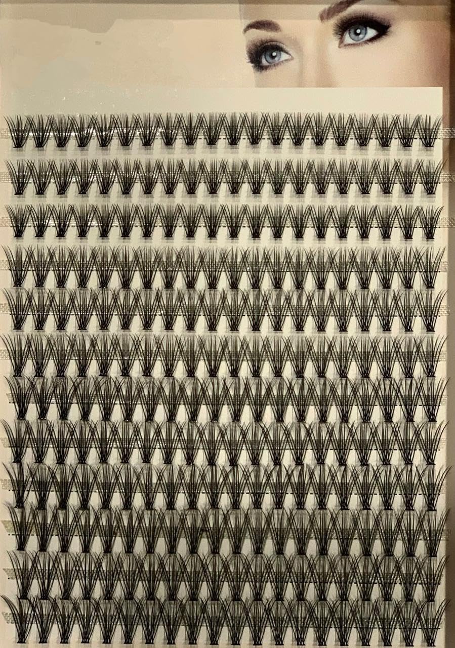 240pcs D Curl Individual Cluster Eyelashes False Eyelashes Extension Individual Eyelash Bunche Lash Cluster DIY at Home (20D-MAX -8MM TO 16MM)
