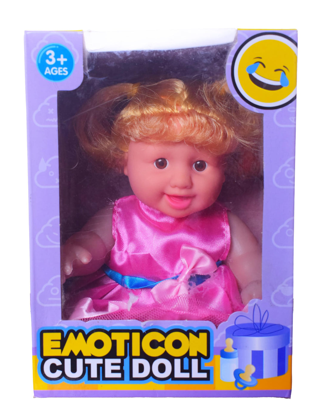 Emoticon Cute Doll For 3 Years And Above - Multicolor