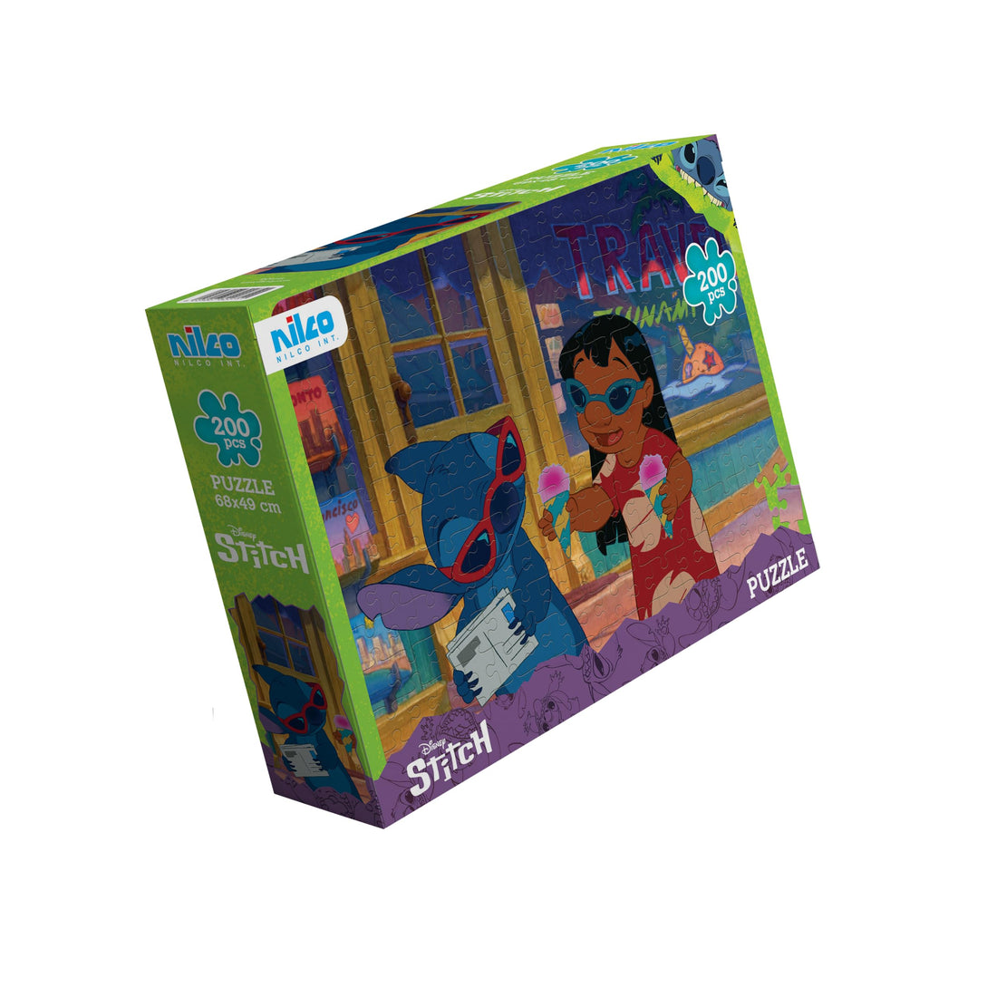 Nilco Lilo and Stitch Disney Puzzle 200-Pieces Set, 68 cm x 49 cm Size