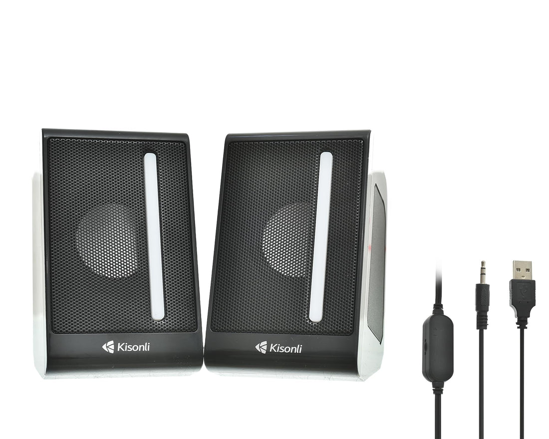Kisonli X16 Speaker RGB Stereo Gaming Amazing Design To Add More Fun With Volume Control Button And High Quality 3.5W - Black