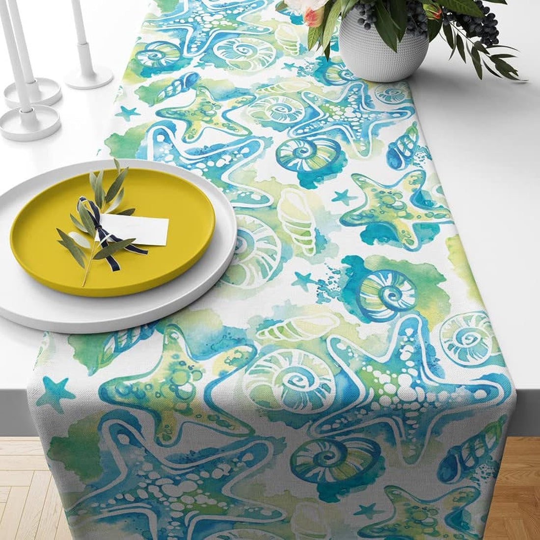 HOME PRINT Runner Summer Velvet Table Runner Will Be A Great Addition To Beach Houses Runner1(32)