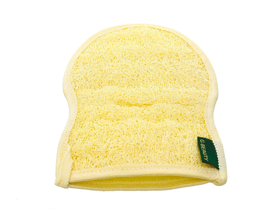 G-Beauty GBY-007 Small Natural Oval Glove Double Face Massage Loofah For Bath Spa and Shower – Beige