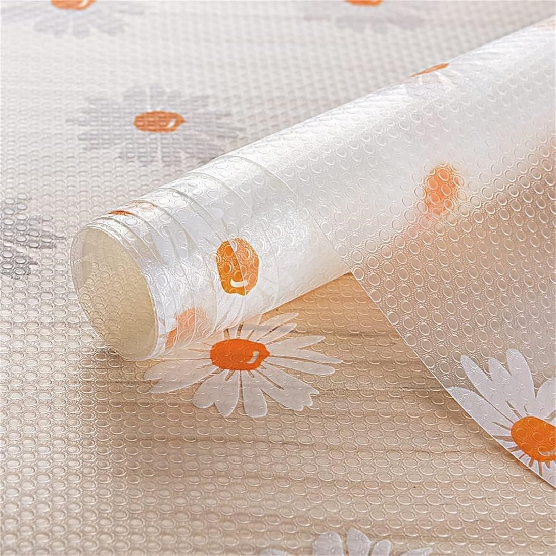 ALMEKAQUZ Drawer and Shelf Liner, Non-slip Kitchen Cabinet Liner, Thick Strong Grip Waterproof Washable Floor Mat, Protect Dresser Shelves Cabinets Bathroom Cabinets (Daisy Color, 30 * 300cm)