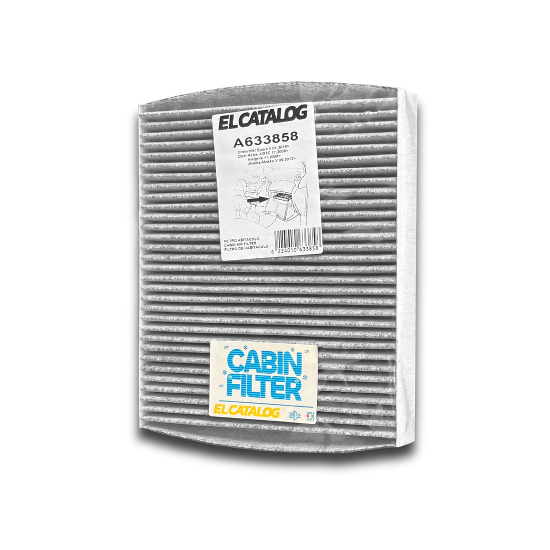ELCATALOG Activated Carbon Cabin Filter A633858 - Cruz - Astra J - Insignia A