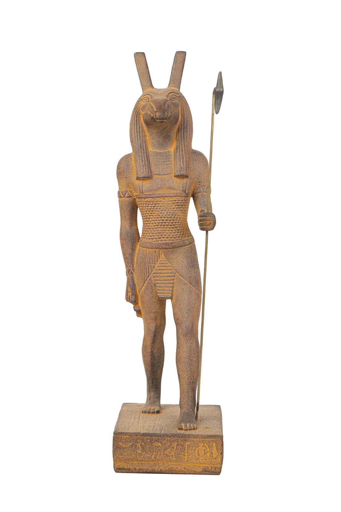 Egyptian statue of God Set (Seth) and Suetekh was the God of chaos,violence,deserts and storms he is the murderer of his brother Osiris Large unique black made in Egypt