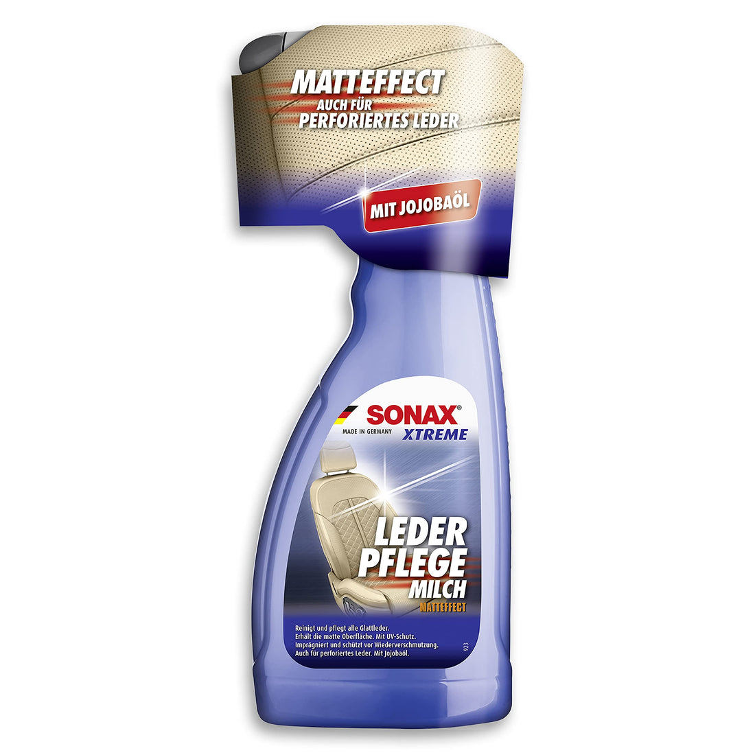 SONAX Xtreme Leather Care Milk (500 ml) For Gentle Cleaning And Intensive Care Of Smooth Genuine And Artificial Leather, Item No. 02542410