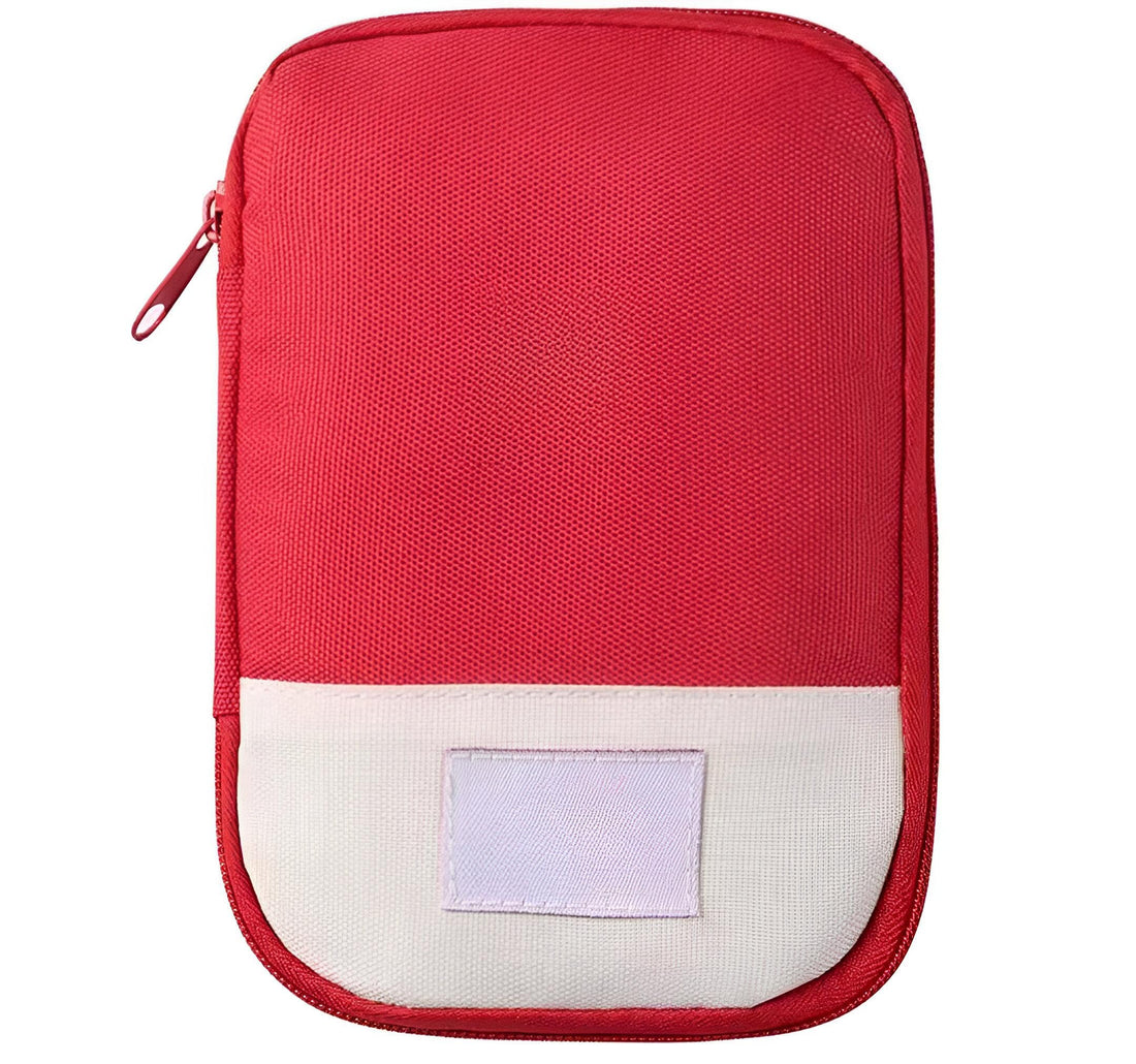 First Aid Storage Bag - Small, Lightweight Portable Emergency Bag for Outdoor Adventure, Car Trips, Camping, Home Use, and Boat Emergency Preparedness (1pc Red)