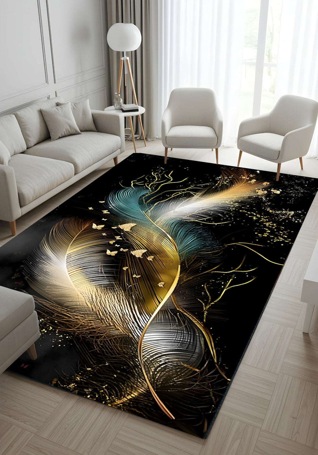 Area Rug Cover Modern Home Carpet 180x280cm 3D Design Non-Slip Washable Living Room Bedroom Soft Touch Alternative Carpet Case Cover Carpet (Carpet78)