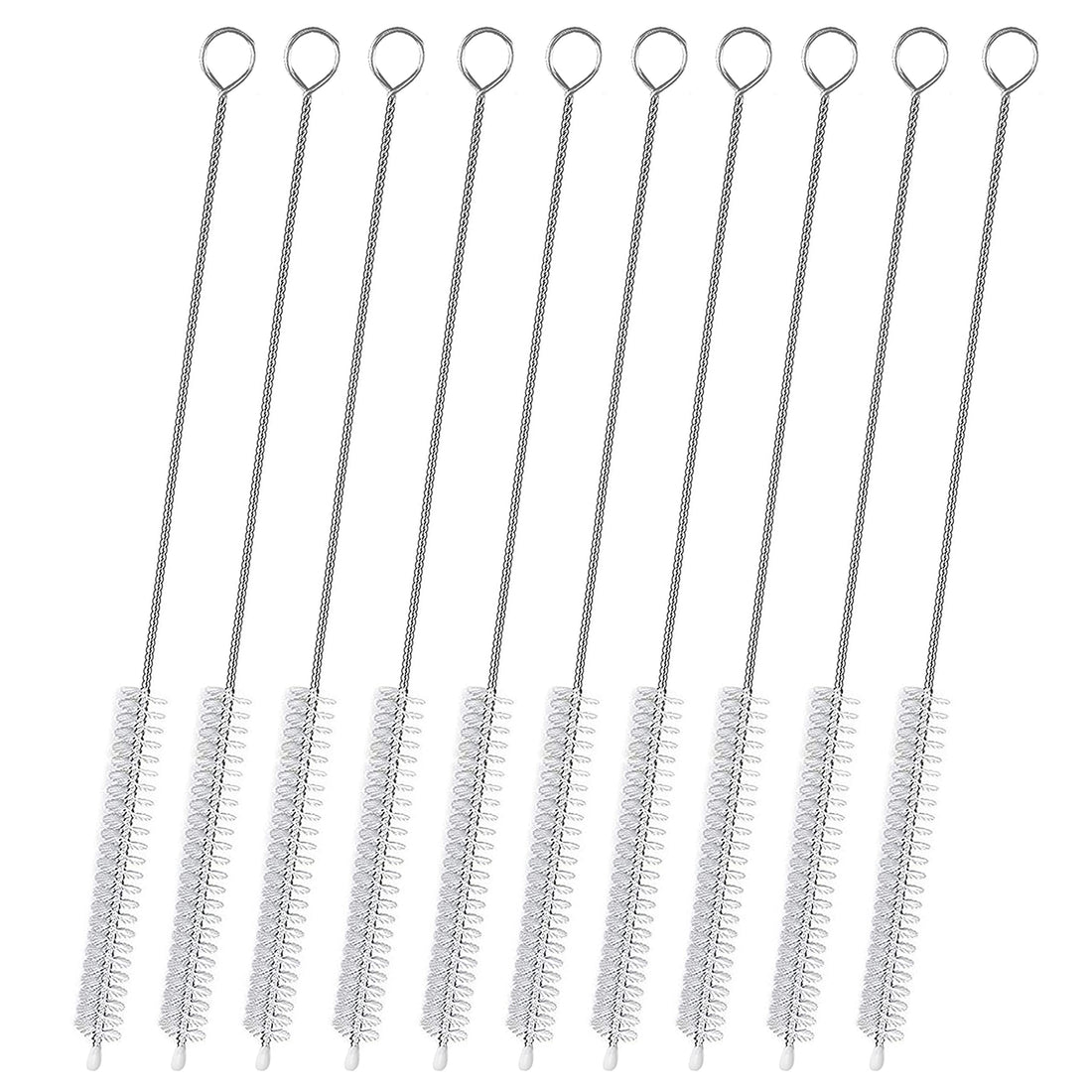 Straw Cleaner Brush Extra Long 12 inch, Extra Wide 12mm diam Straw Brushes for Cleaning Straws, Straw Cleaning Brush for Tubes, Water Bottle, Sippy Cup, Extra Long Straw Brush Set 10 Pack