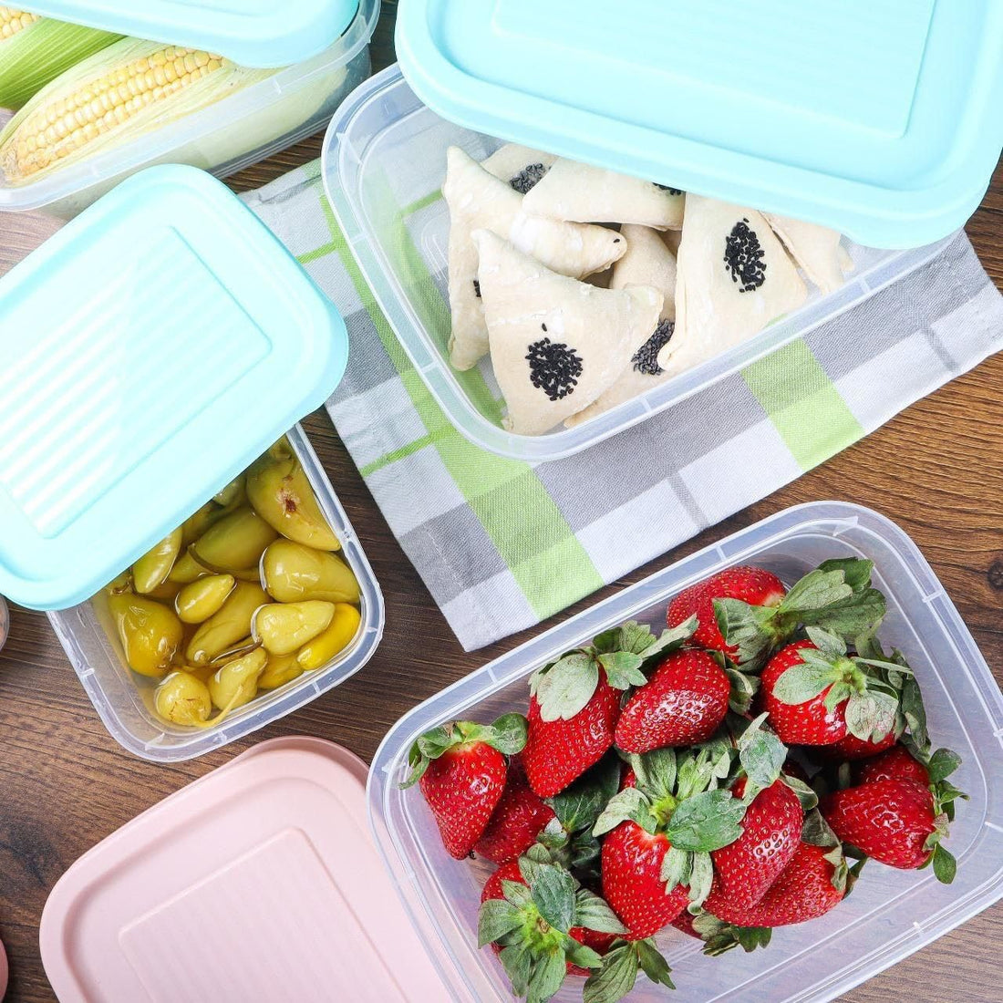 Generic Smile Life Smart Lock Refrigerator Container Set - Keeps Your Food Fresh and Safe - 1000ml, 1500ml, 2500ml - Ideal for Microwave, Freezer, Washing Machine