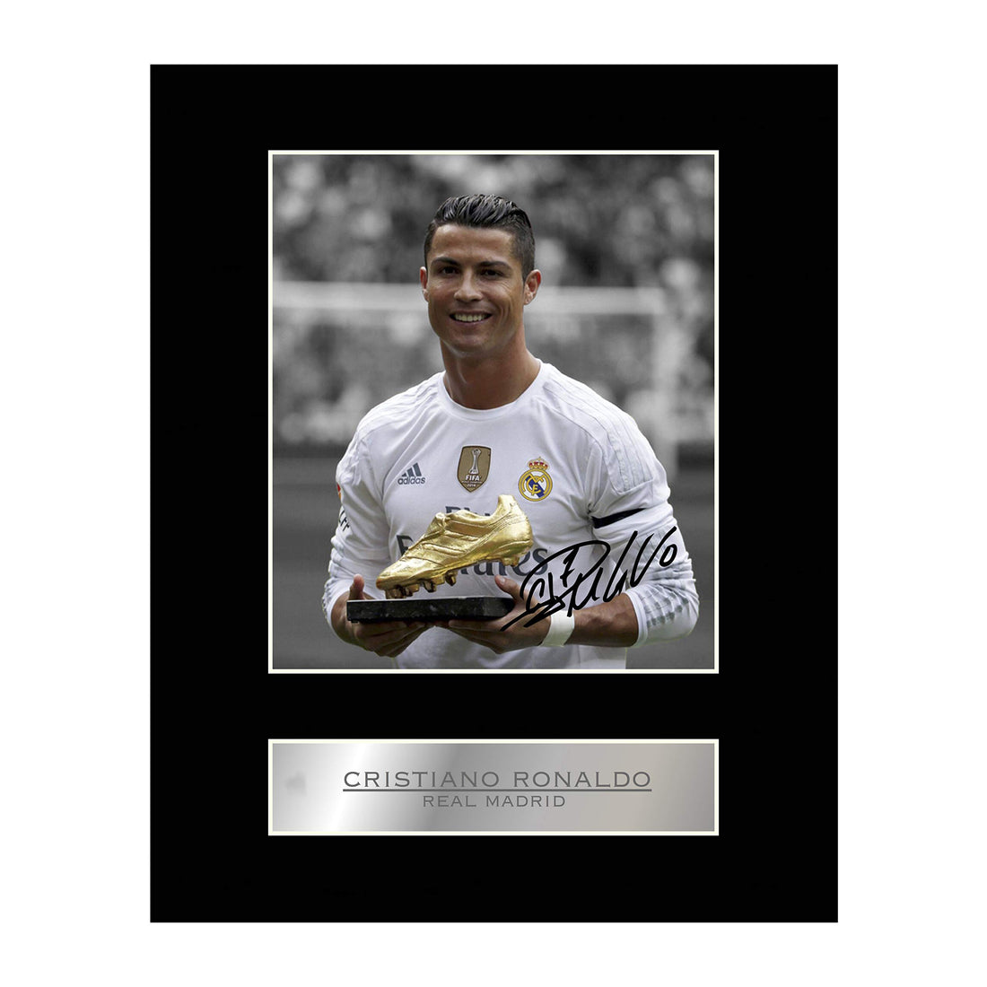 Ronaldo Signed Mounted Photo Display Real Madrid