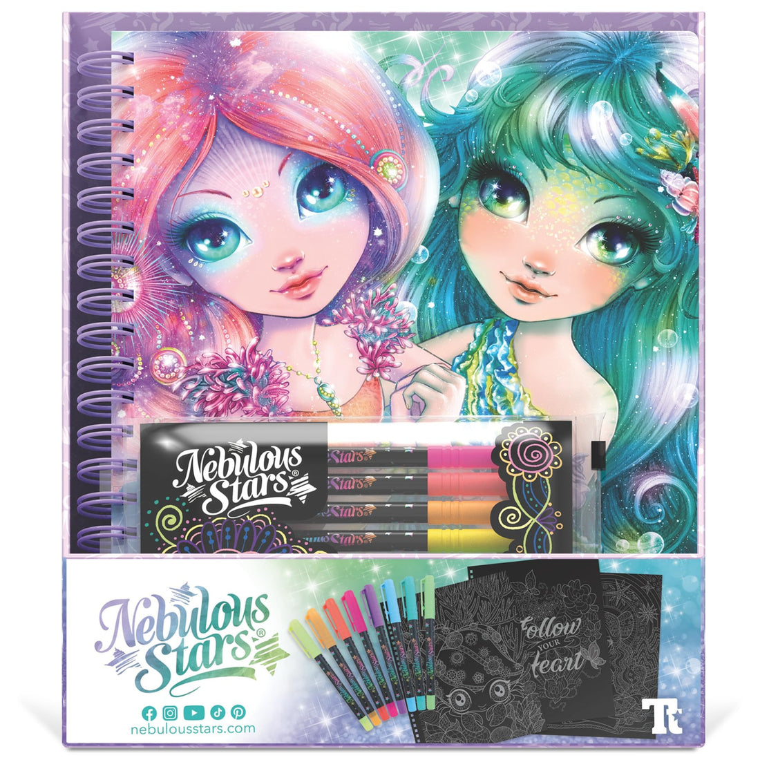 Nebulous Stars Black Pages Coloring Book