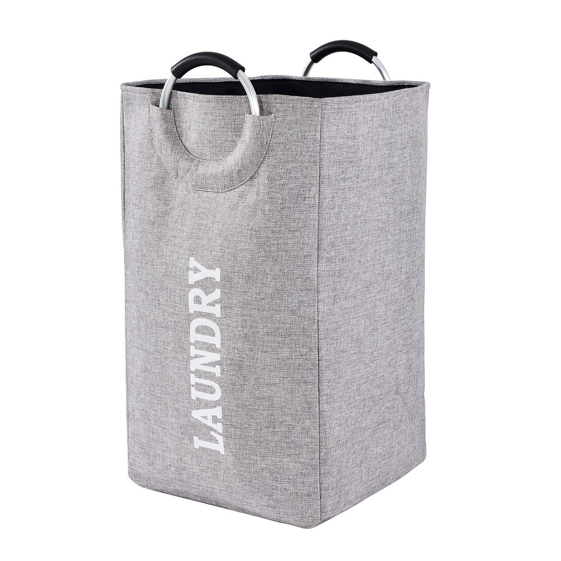 Haundry Large Collapsible Laundry Hamper with Alloy Handles, Foldable Heavy Duty Laundry Basket, Thicken Clothes Basket for College, Camping and Home