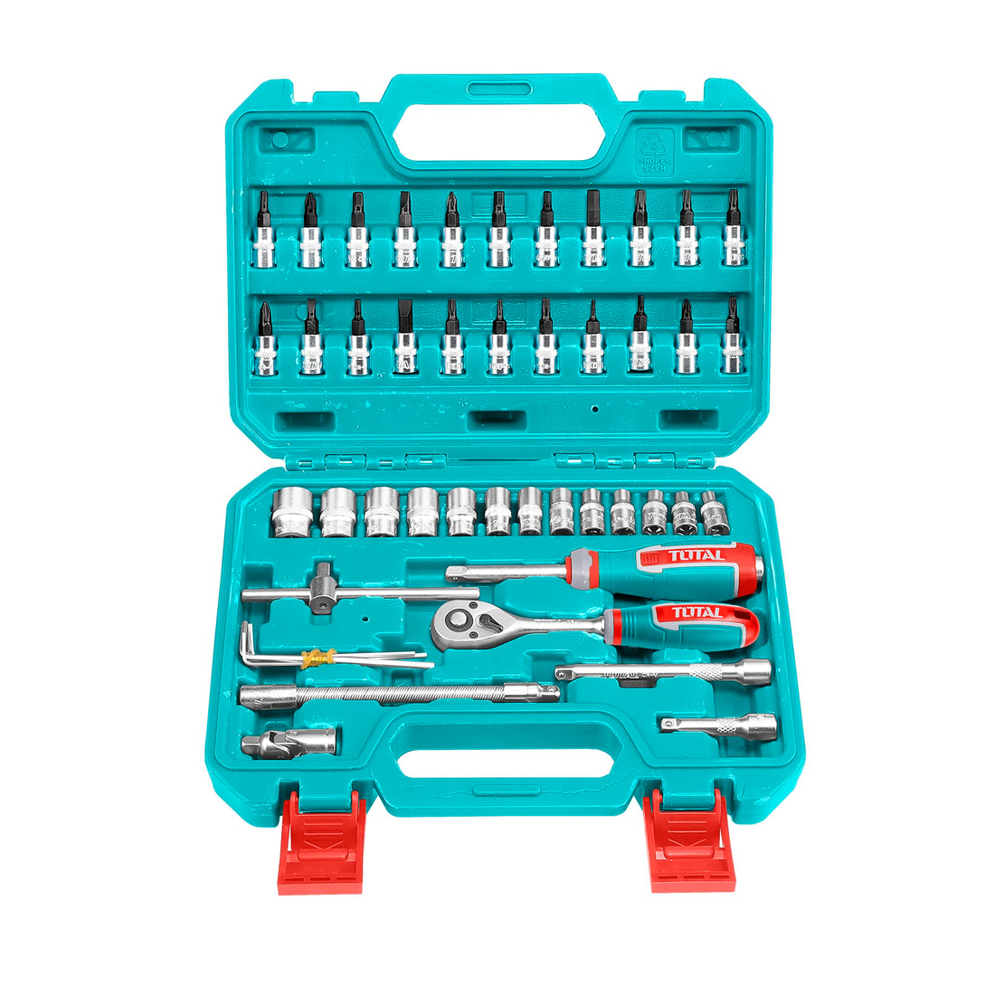 Total 46-piece 1/4-inch socket set, new THT141462