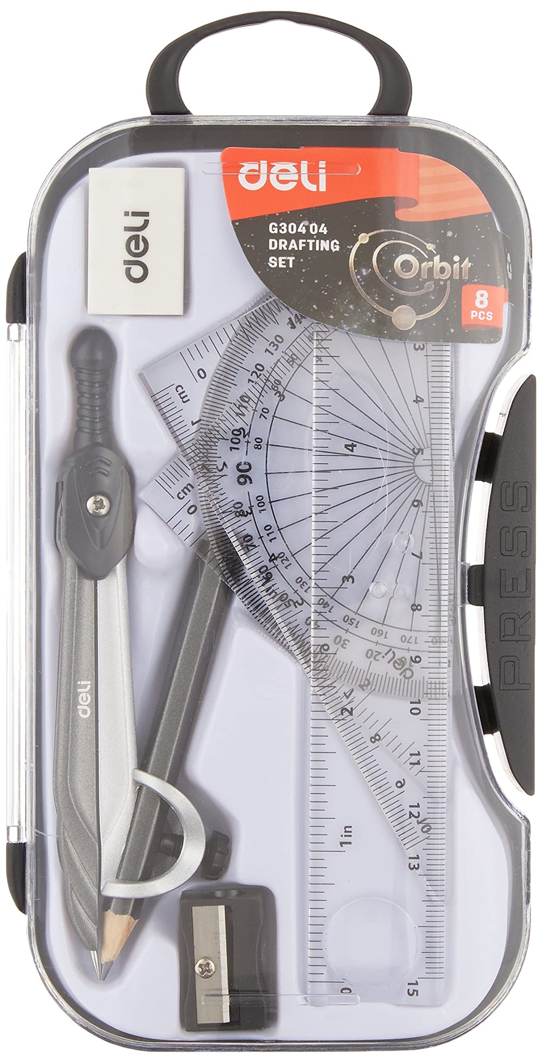 Deli eg30404 compass mathematical geometry set
