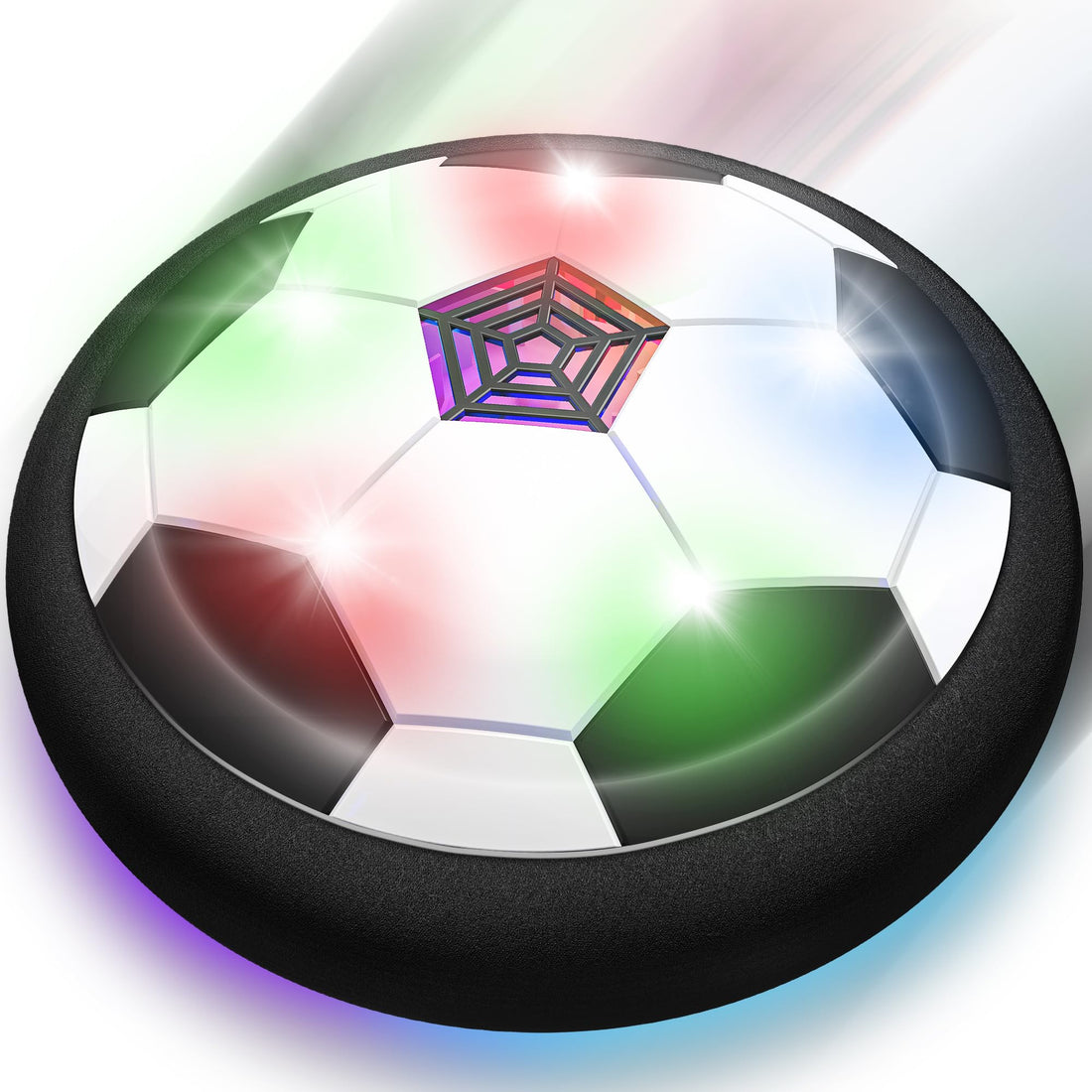 SIMPIM Air Power Football, Toy for Boys, LED Football Children's Toy, Air Power Football, Indoor Luminous Floating Ball with, Football Gifts for Children Boys Girls 3 4 5 6 7 8-12 Years