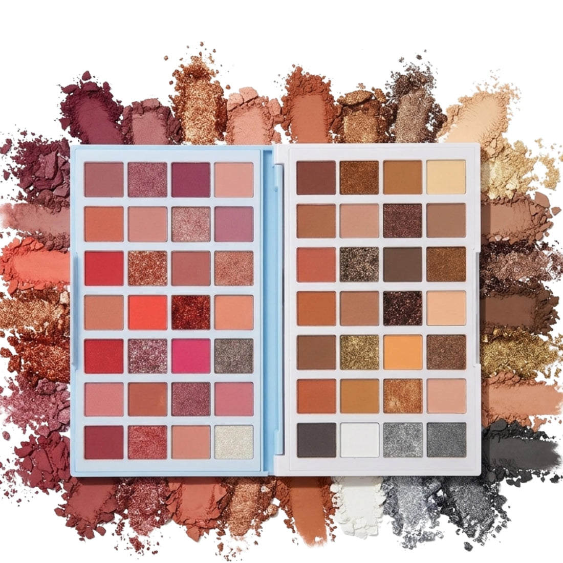 Marshmallow 56 Shades Matte and Shimmer Eye Shadow Palette Makeup Glitter Eyeshadow Palette Colorful Pressed Powder Makeup Pallet for Women