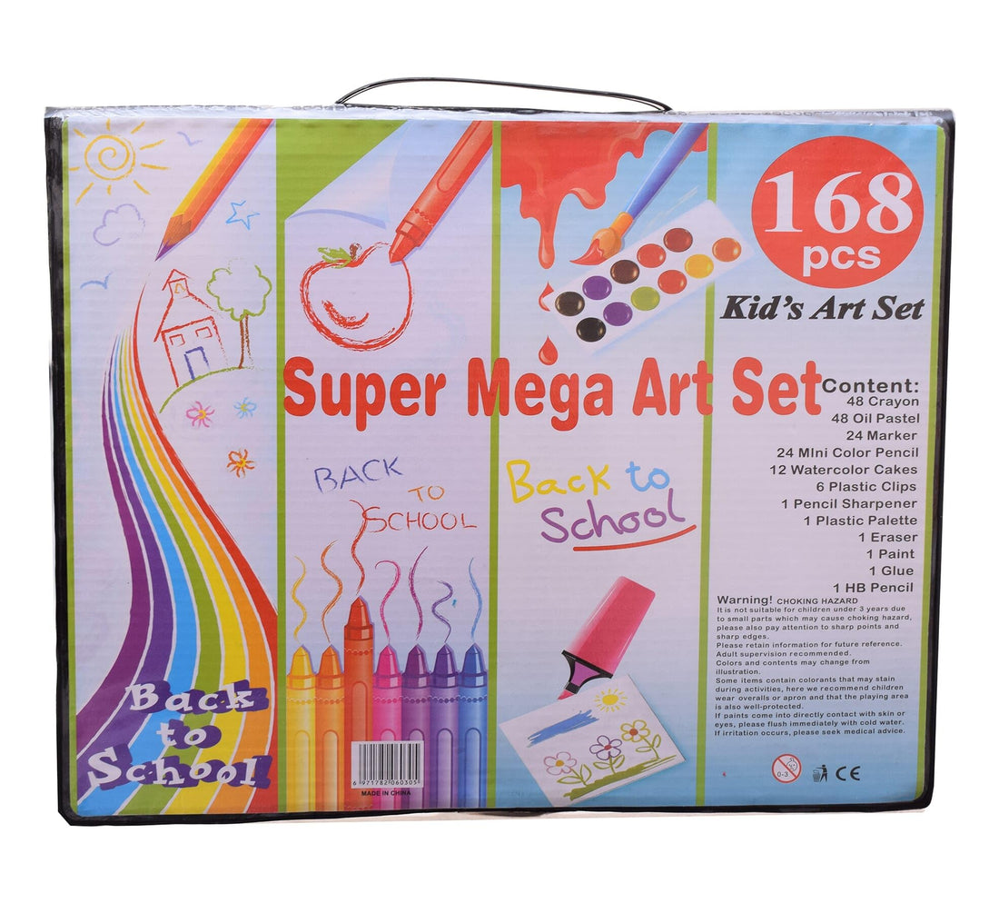 Super Mega Art Water Color Set For Kids - 168 Colors