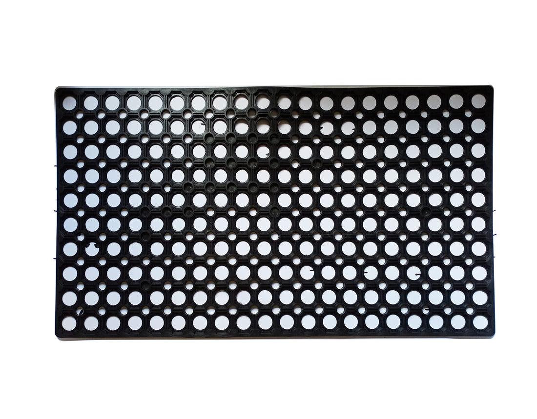 Doormat Rectangle Round Cut Out Door Mat for Entrances (50x90cm)-PVC door mats