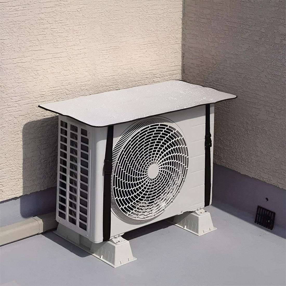 Aluminum AC Cover - Protects Outdoor Units from UV Rays, Dust, Rain, Boosts Air Conditioner Efficiency, Reduces Energy Waste and Wear