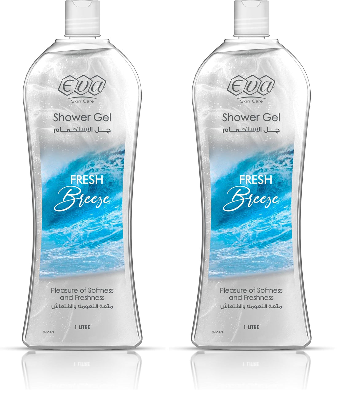 Eva Skin Care Fresh Breeze shower gel 1 liter (Pack of 2)