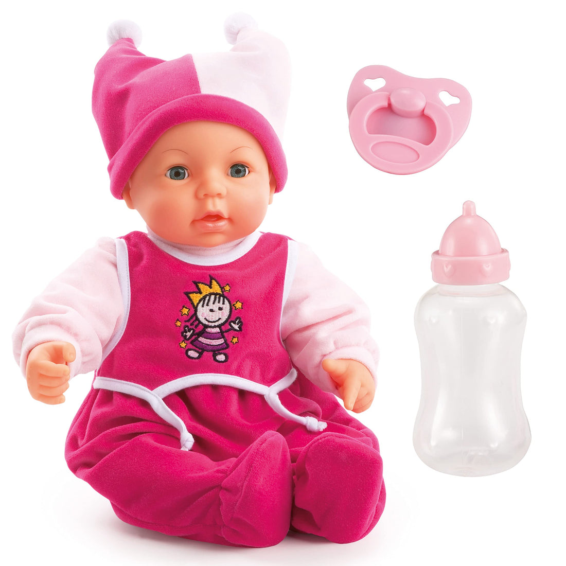 Bayer: Multi-Function Baby Doll - 18" 46cm - Realistic Sounds & Movements - Soft Body & Sleeping Eyes