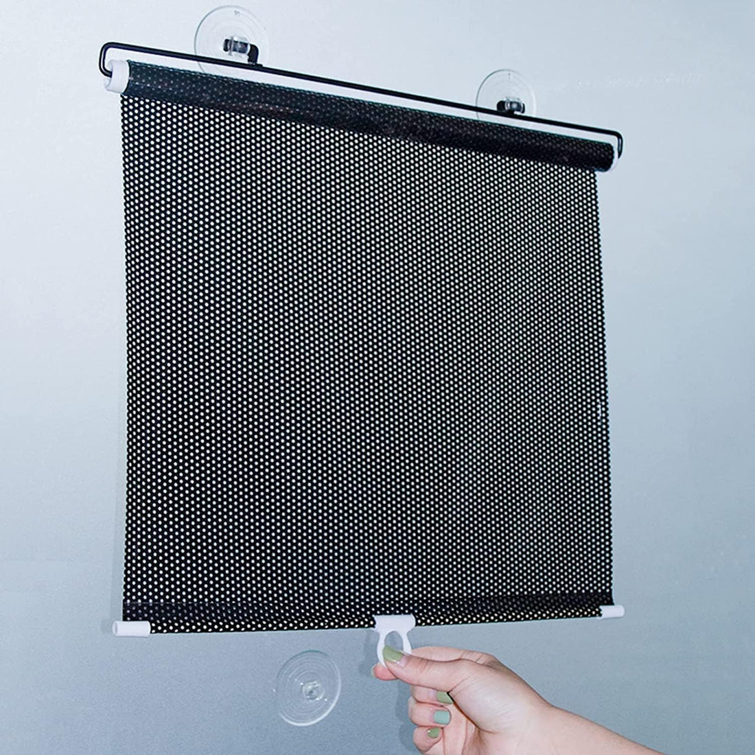 Blackout Window Shade Curtain 58x125 cm, Sunlight Blocking Thermal Cover, Easy Install with Suction Cups, Privacy Curtain No Drilling for Home Office Bedroom and Car Use