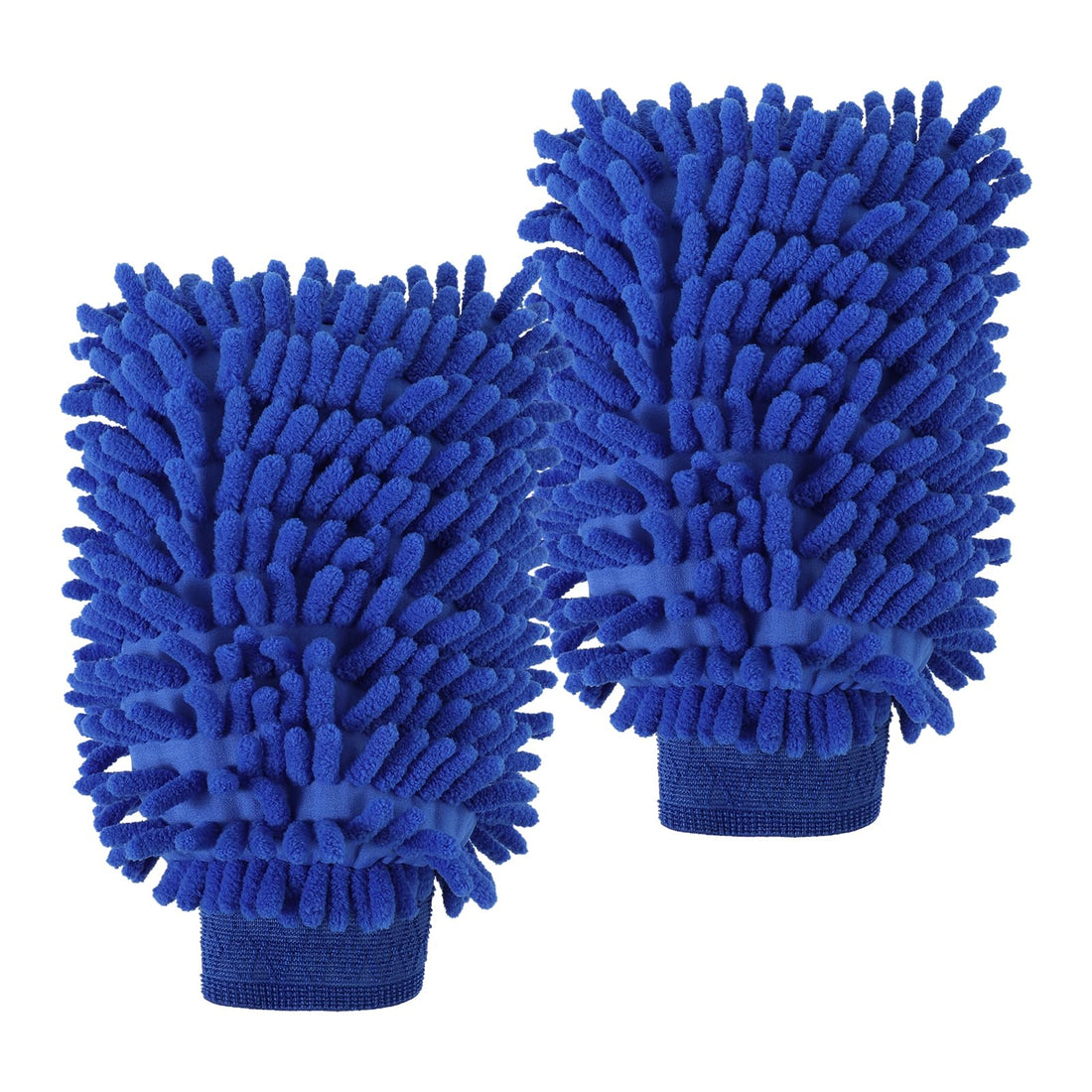 Giantree Pack of 2 Shaggy Wash Mitt Car, Chenille Washing Glove Extremely Soft & Absorbent Microfibre Removes Stubborn Dirt Effortlessly Scratch-Free Car Sponge Outdoor Shaggy Glove