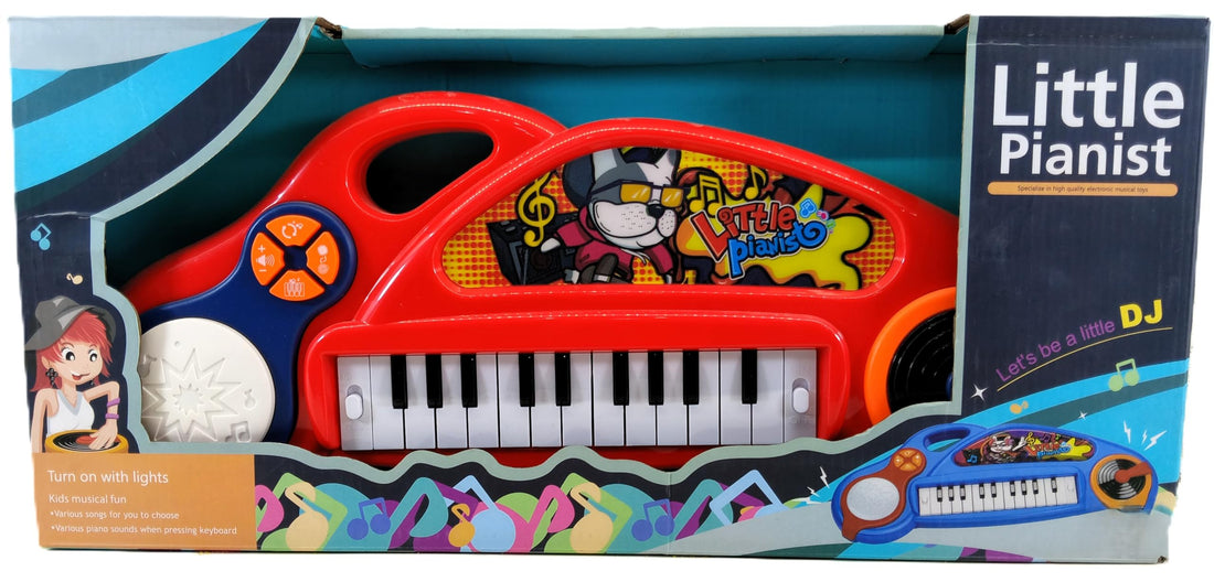 Little Pianist Kids Electronic Keyboard Toy, Plastic, Red, for Unisex Children
