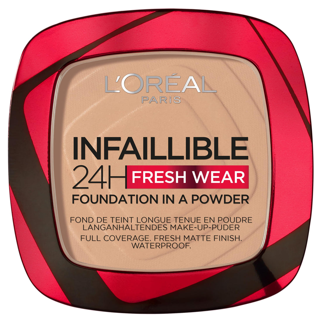 L’Oréal Paris Infaillible 24H Fresh Wear Foundation in a Powder - Waterproof, Full Matte Coverage Transferproof Makeup - 120 Vanilla