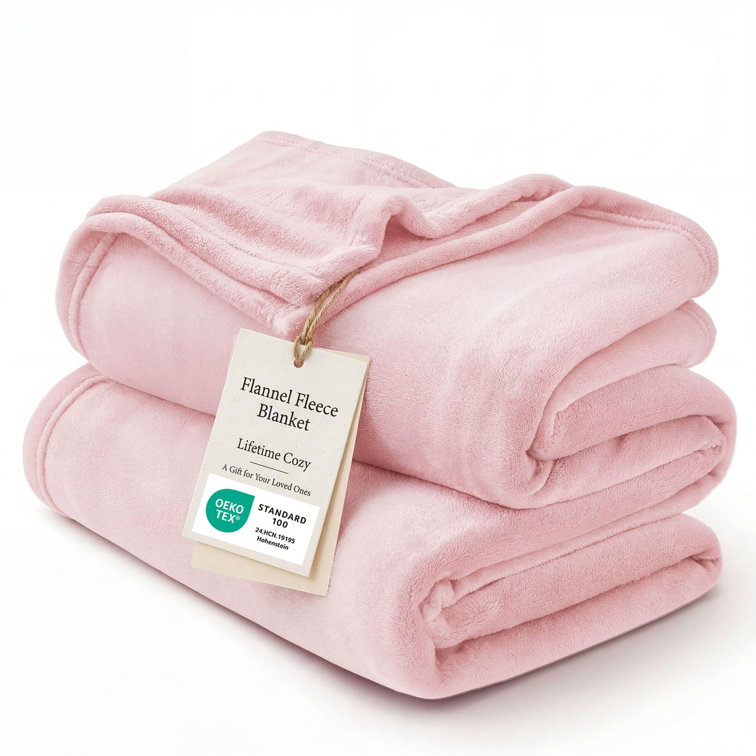 BEDSURE Pink Fleece Blanket 50x70 Blanket Linen - 300GSM Soft Lightweight Plush Cozy Blankets for Bed, Sofa, Couch, Travel, Camping