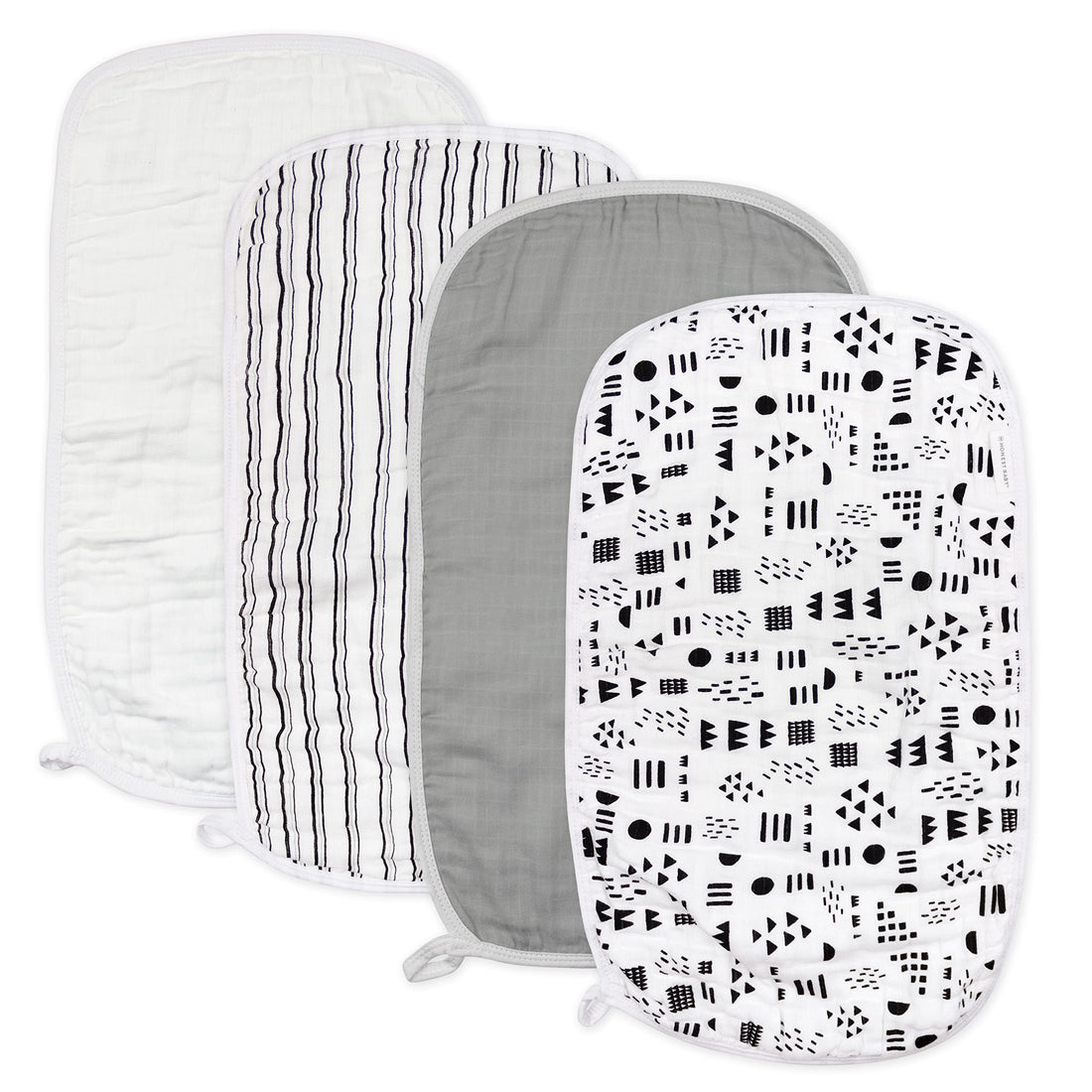 Moro Moro 3 Baby Organic Cotton Multi-Layer Burp Cloths Multipack, Pattern Play, One Size, The perfect gift for new parents and babies