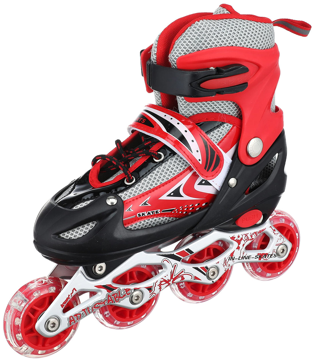 32423 Roller Skate with Carrier Bag - Red- 34-38