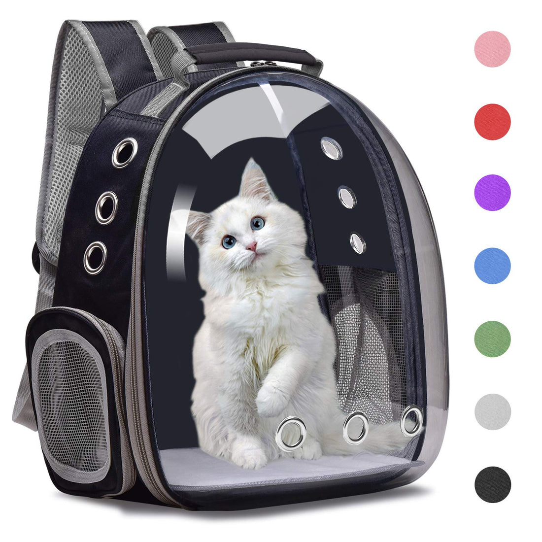 Travel-Ready Cat Carrier Backpack – Bubble Window Capsule color may vary