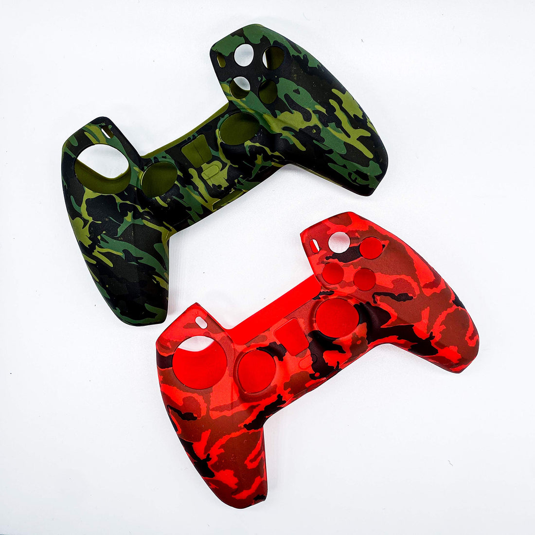 Silicone Gel Controller Cover Skin Protector Compatible for Sony Playstation 5 PS5/PS5 Slim/PS4 Pro Controller (2X Controller Camouflage Cover) (Red & Green Camo) Leave a Review