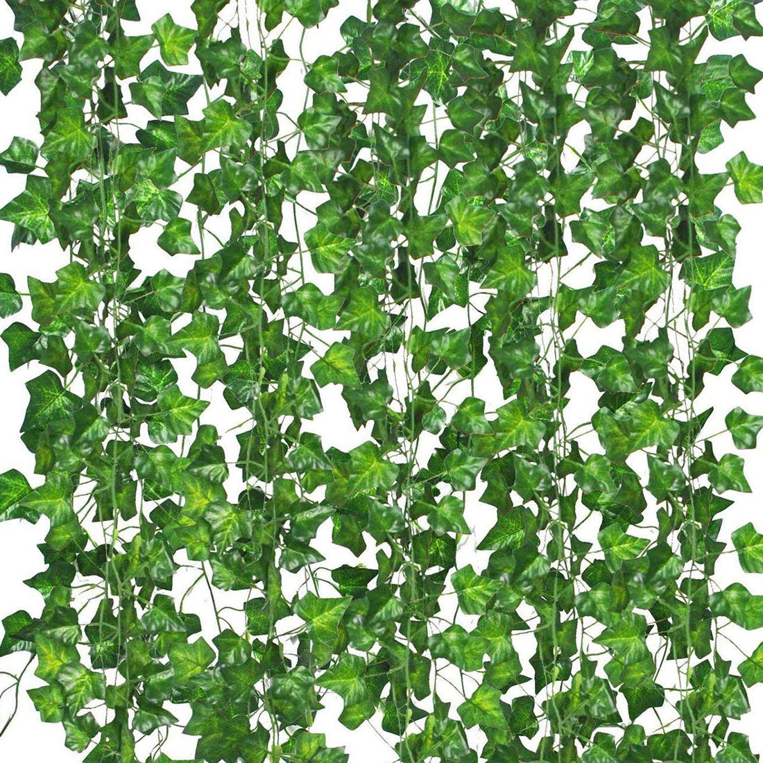 Comtelek 12 Pack Fake Vines for Room Decor Artificial Ivy Garland with Clip Green Flowers Hanging Plants Faux Greenery Leaves Bedroom Aesthetic Decor for Home Garden Wall Wedding