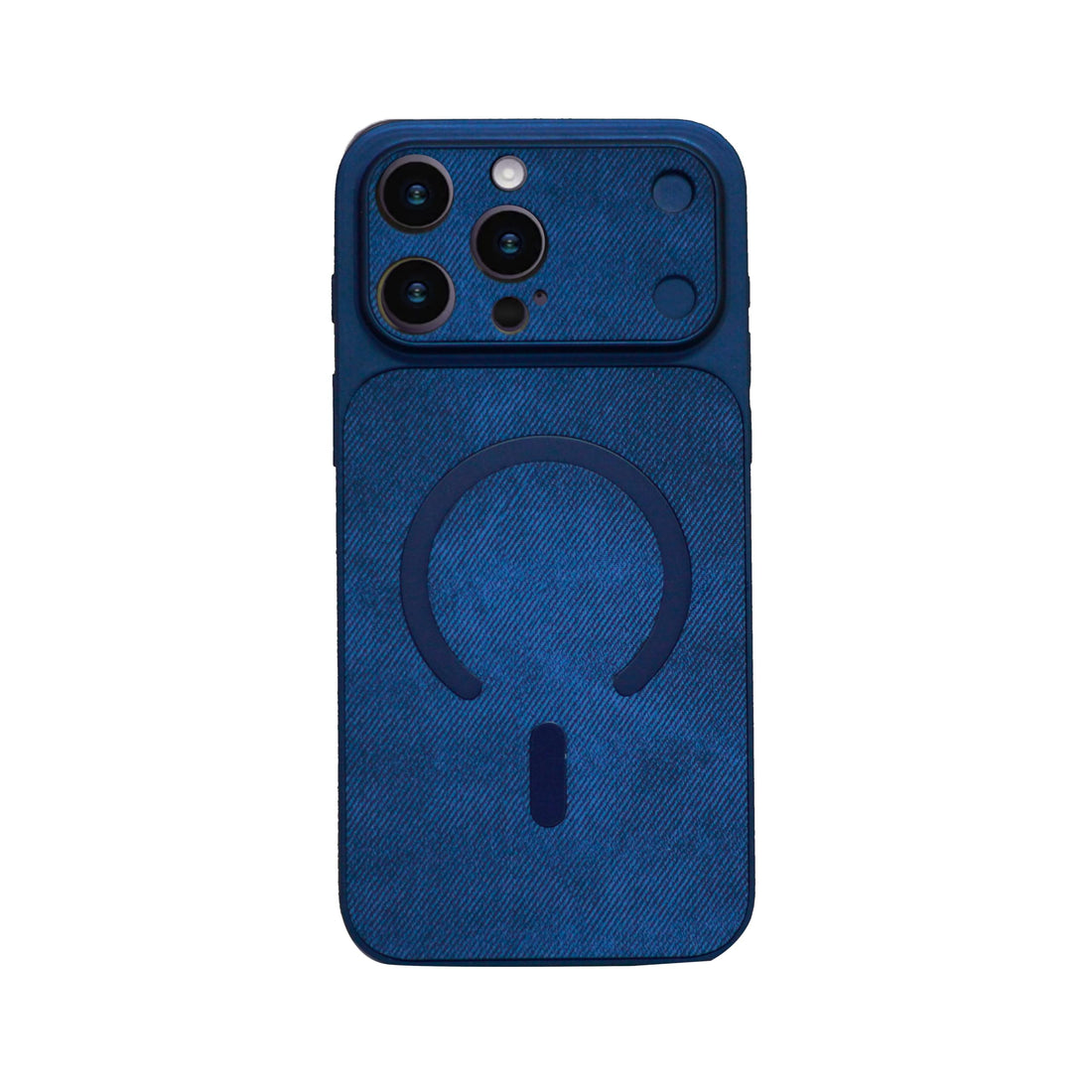 Premium Protective Case That Transforms Your(iPhone 13 Pro) Into An iPhone 17 Series With Stylish Design Inspired By Premium Fabric, Flexible With Denim Like Effect And Scratch Resistant. (Blue)