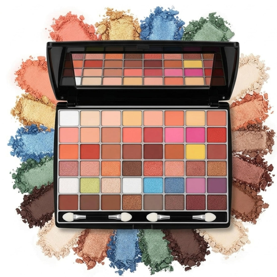48 Eyes Eyeshadow Palette – Highly Pigmented Matte & Shimmer Shades with Mirror - Makeup Gift