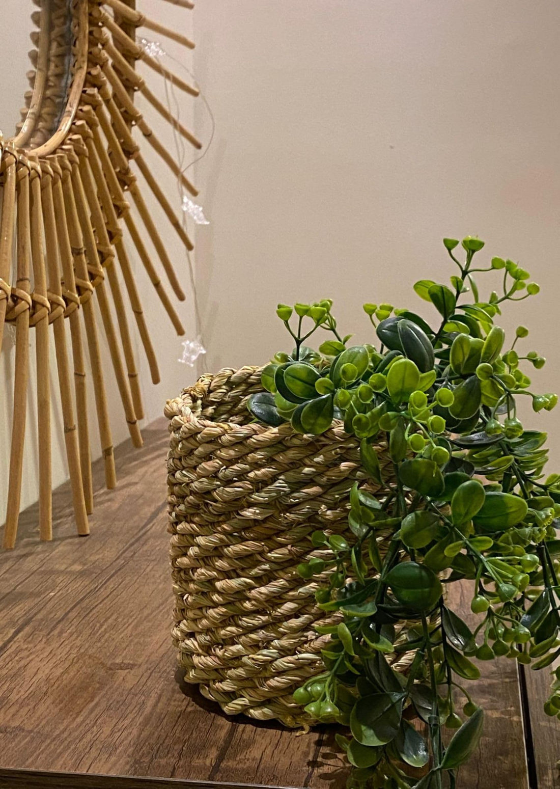 MacrameStore/boho décor - Halfa Plant Basket 15 CM - سلة زرع مصنوعه من نبات الحلفا