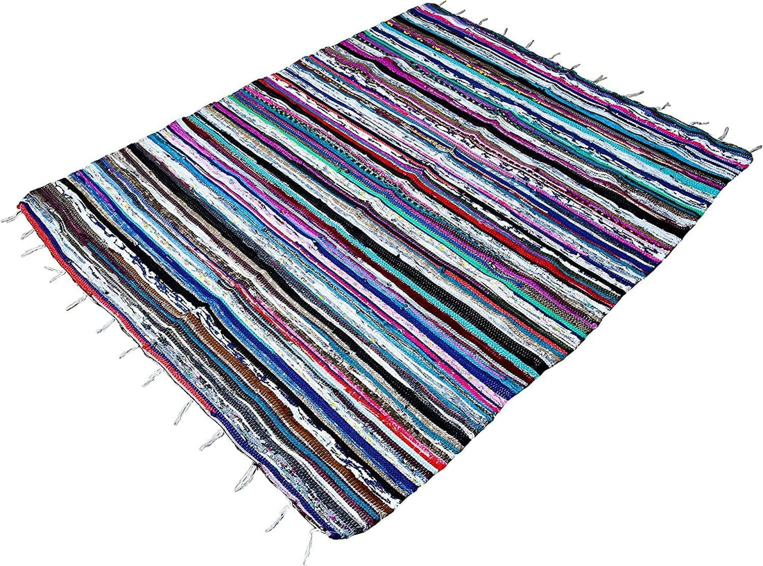 Egypt Antiques Kilim Handmade Two Sides Rug, 180 cm x 130 cm Size, Multicolour