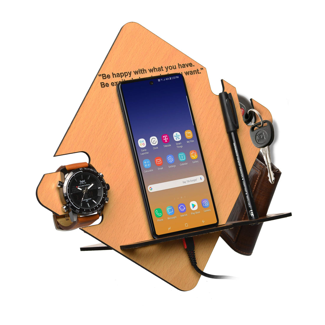 8 in 1 Mobile Charging Docking Station Desk Organizer (28 x 22 x 20 cm)