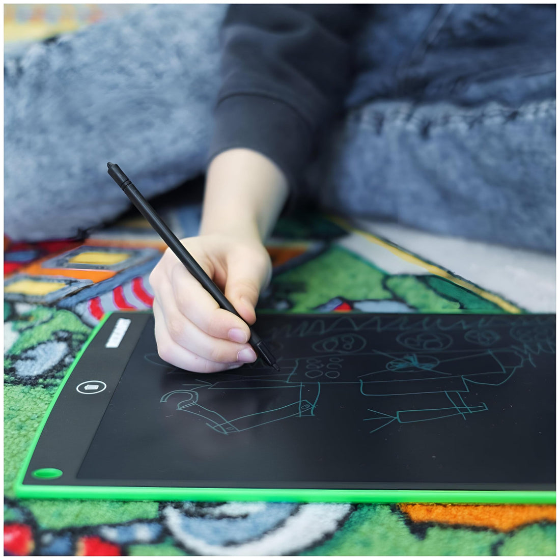 LCD Digital Tablet with Screen - Color Screen Easy Erase with One Click and Includes Power Button - Excellent Gift for Kids and Adults for Home, Office, School High Quality Product (8 Inch)