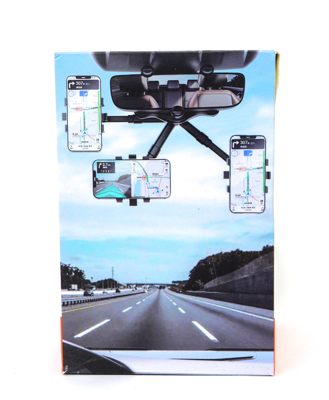 Generic Car Multifunctional Phone Holder for Rearview Mirror,360 Degree Rotatable Mount,for All Mobile Phones, Adjustable Car Holder