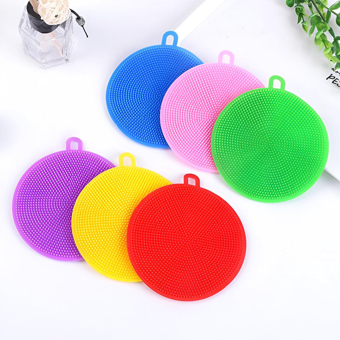 Cleaning sponge -a safe sponge for silicon for active dishwash (6 Pieces)