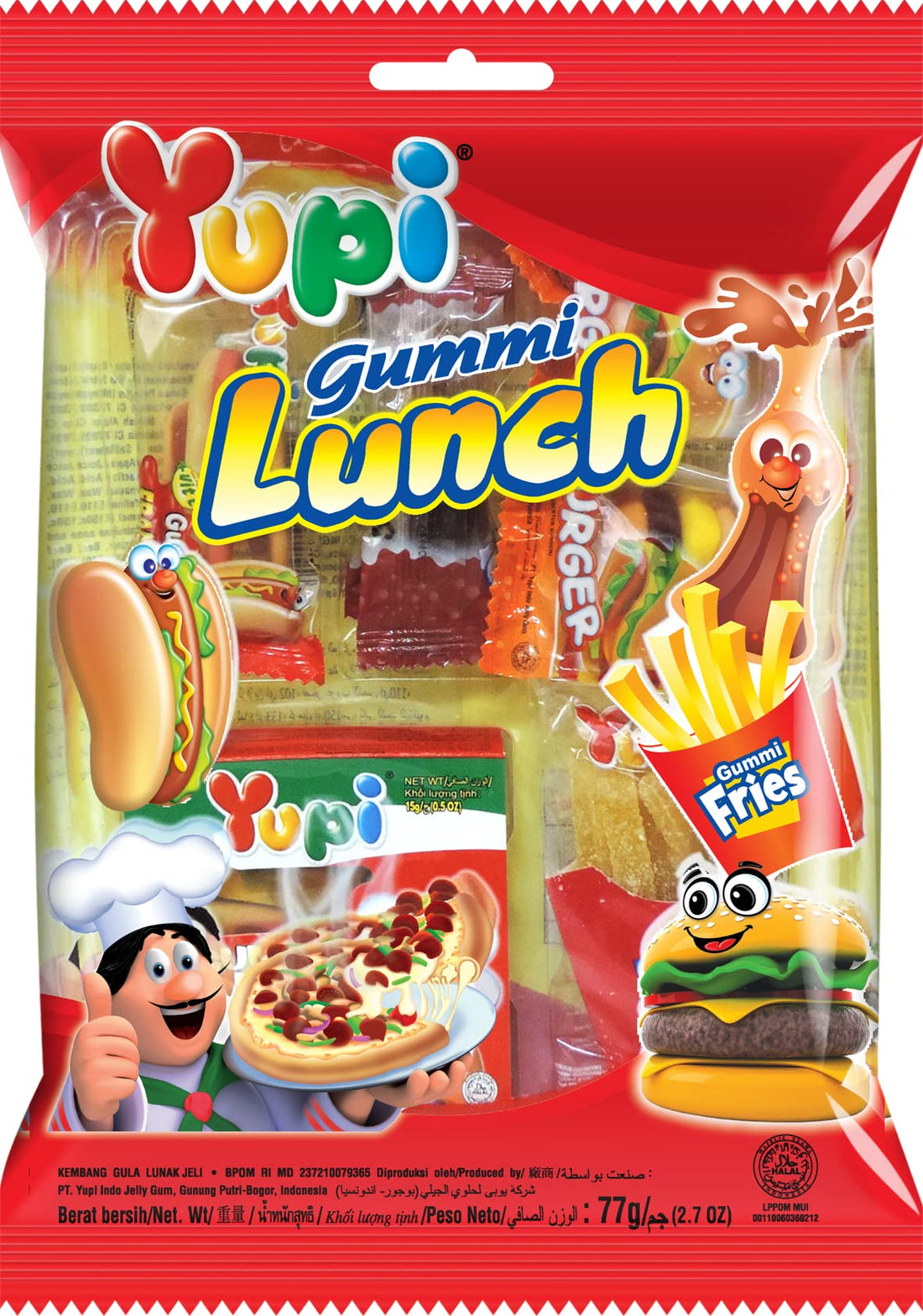 Yupi Gummy Lunch Candy 93g