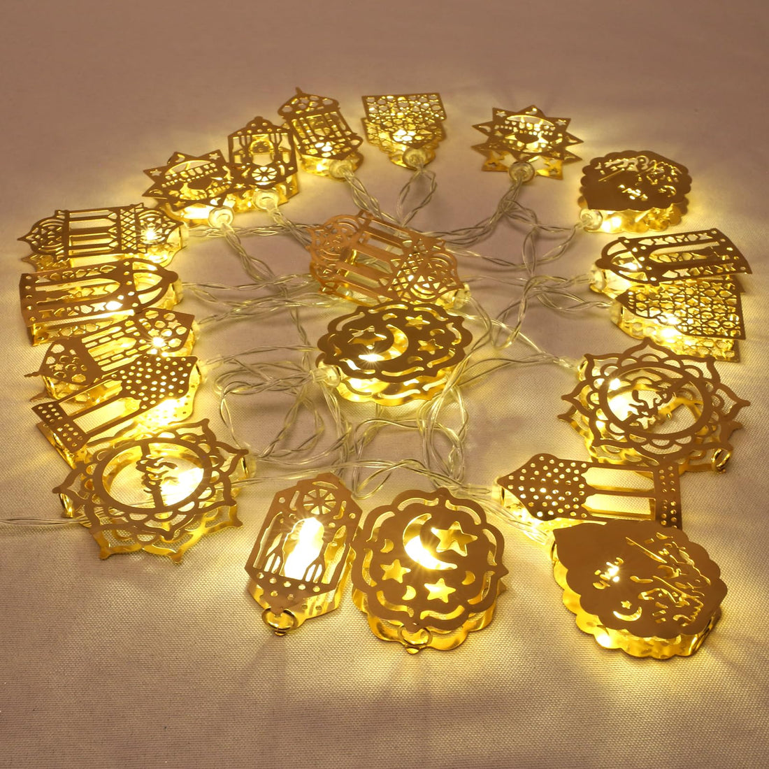 3 m Ramadan Fairy Lights 20 LED Eid Mubarak Decoration Star Moon Lights Ramadan Kareem Lights Window Decoration Eid Mubarak Garland Lighting Ramadan Lantern Light for Bedroom Home