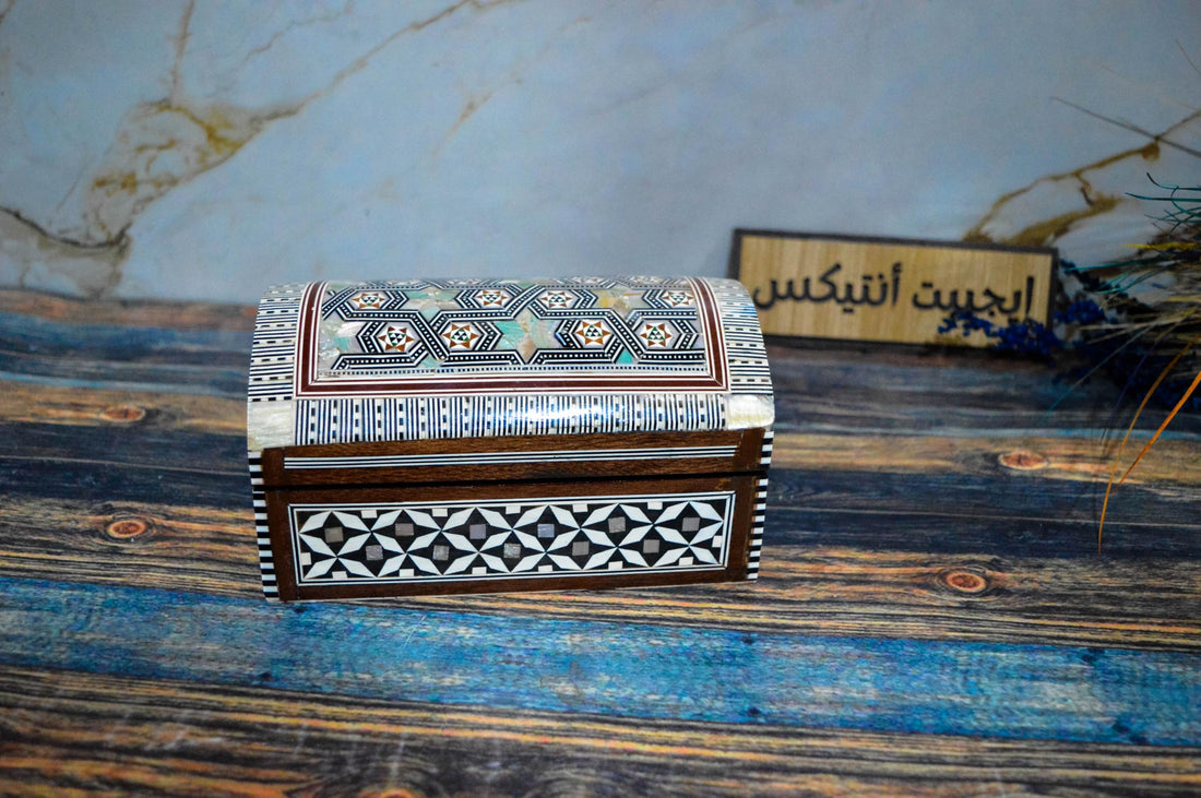 Egypt Intex Shell Jewelry Box or Collectibles