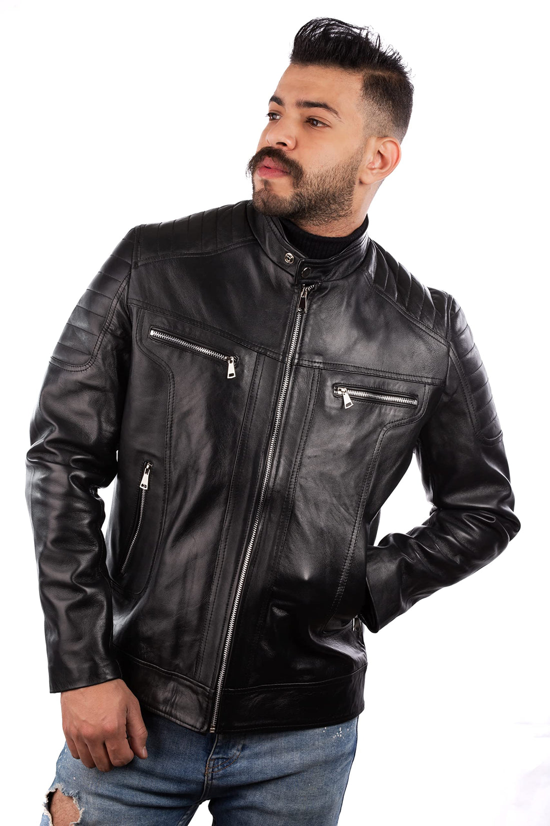 Genuine leather jacket for men